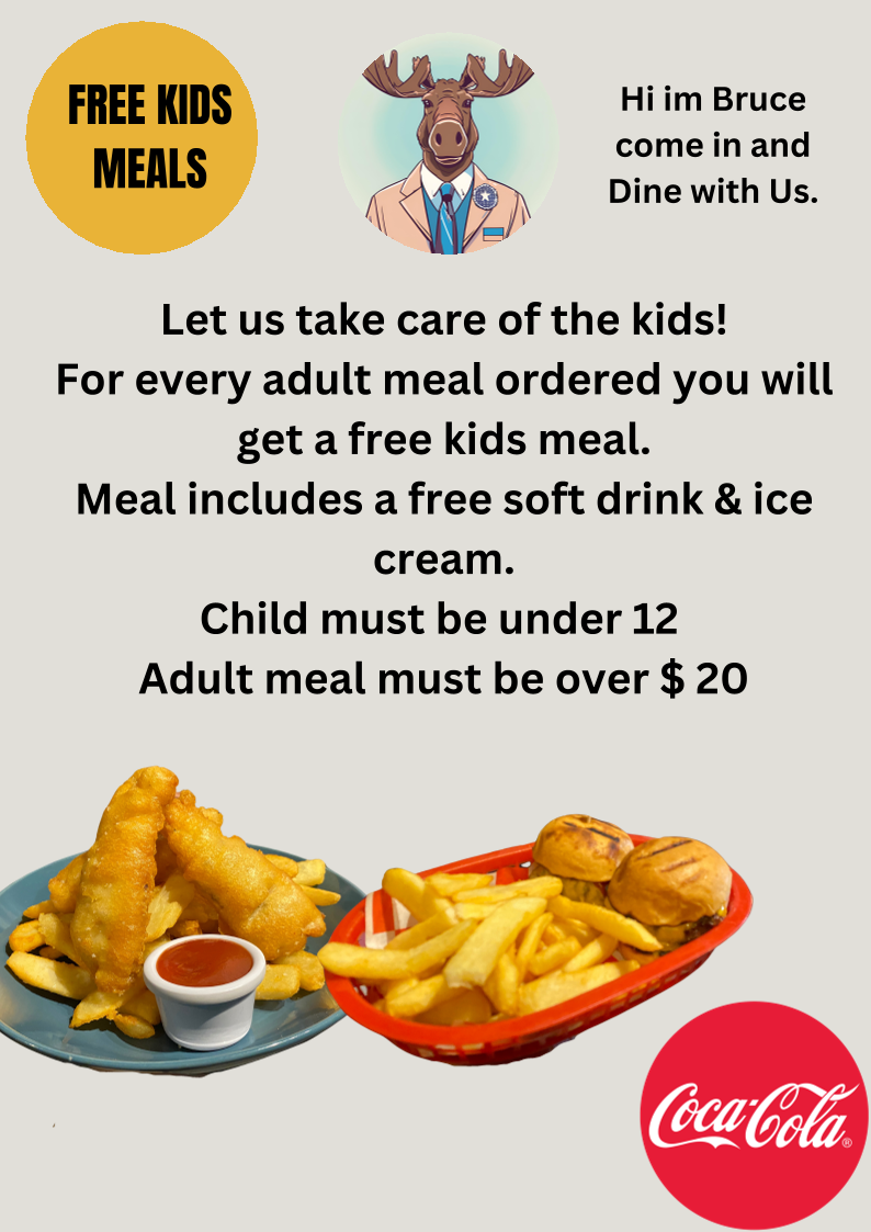 Menu, The Corporate Moose