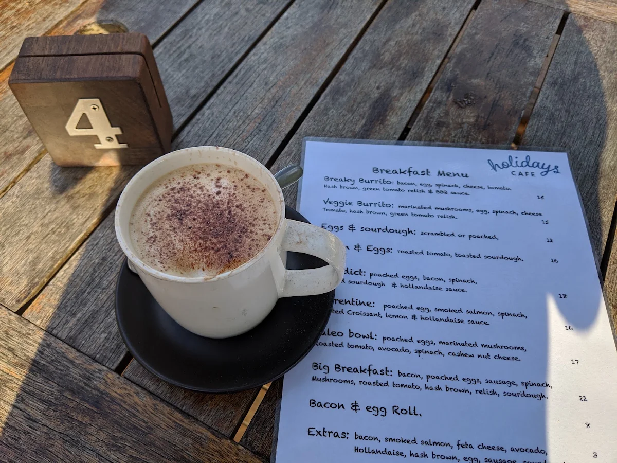 Menu, Holidays Cafe