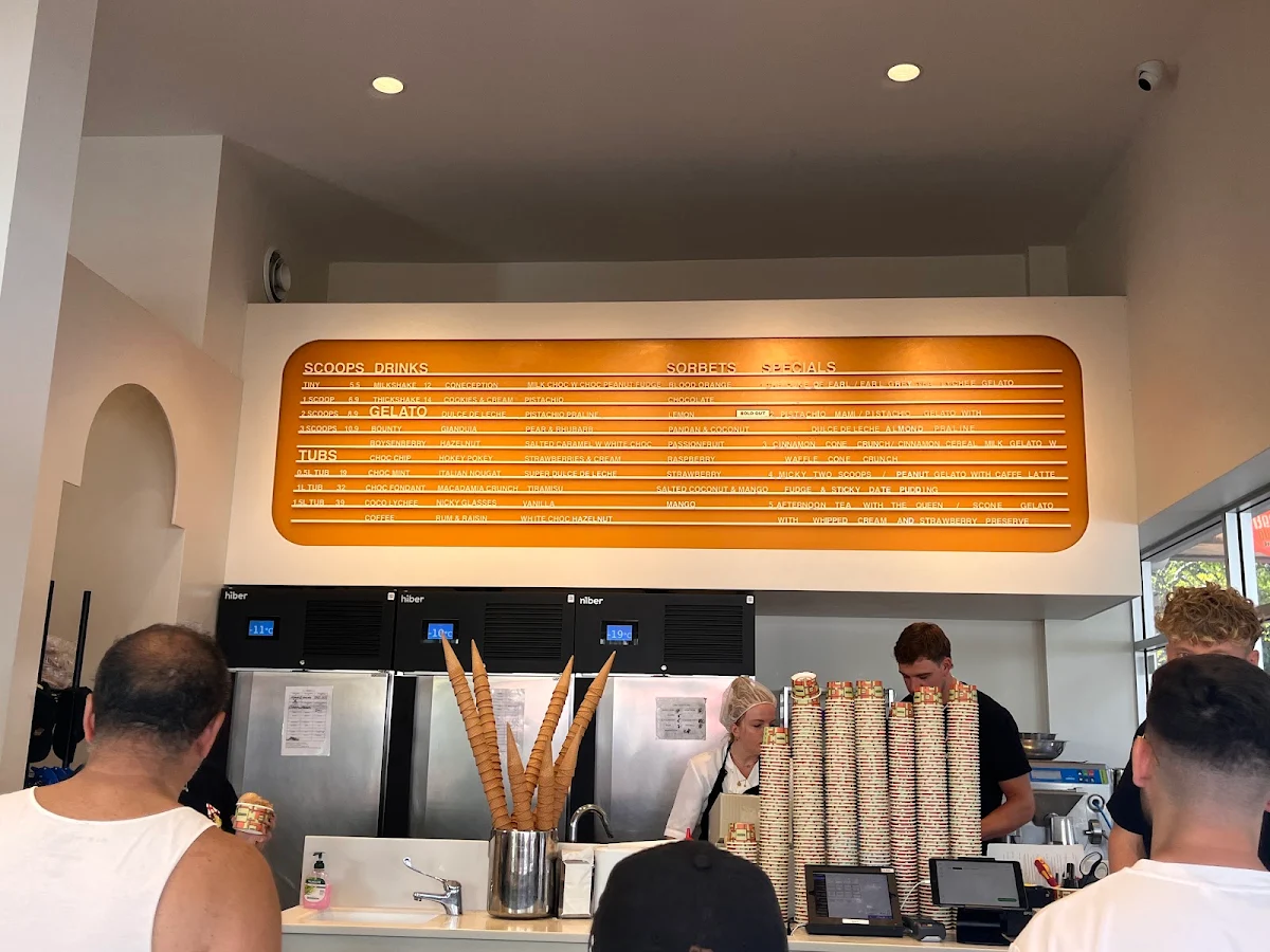 Menu, Gelato Messina Manly