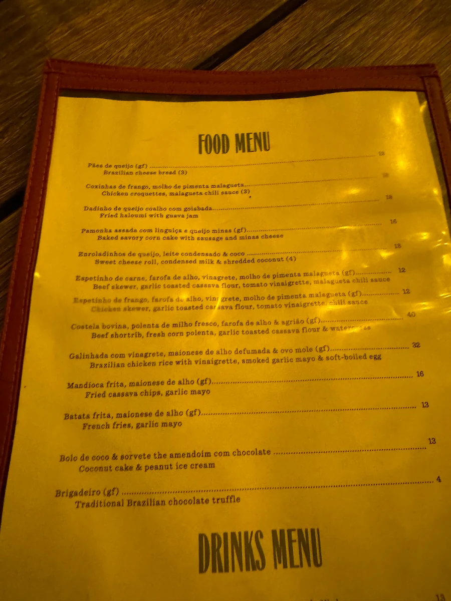 Menu, The National Hotel
