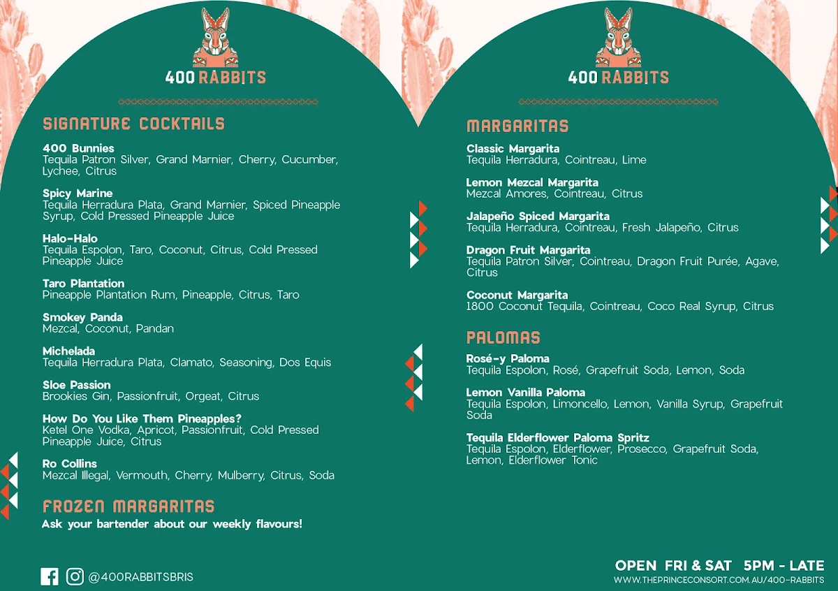 Menu, 400 Rabbits