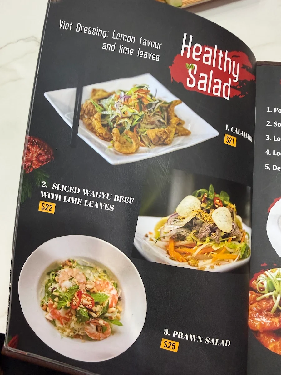 Menu, PHO777 Vietnamese Cuisine
