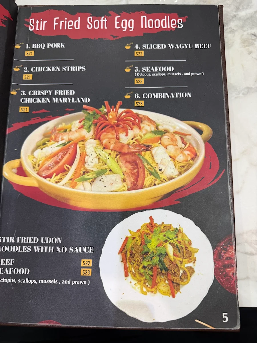 Menu, PHO777 Vietnamese Cuisine