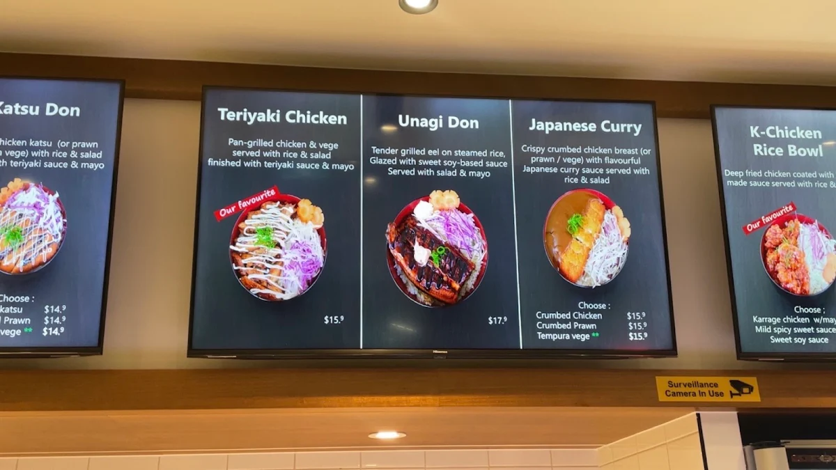 Menu, Sushiria