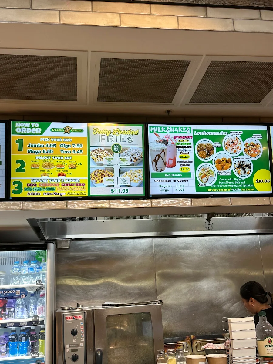 Menu, Potato Corner Craigieburn