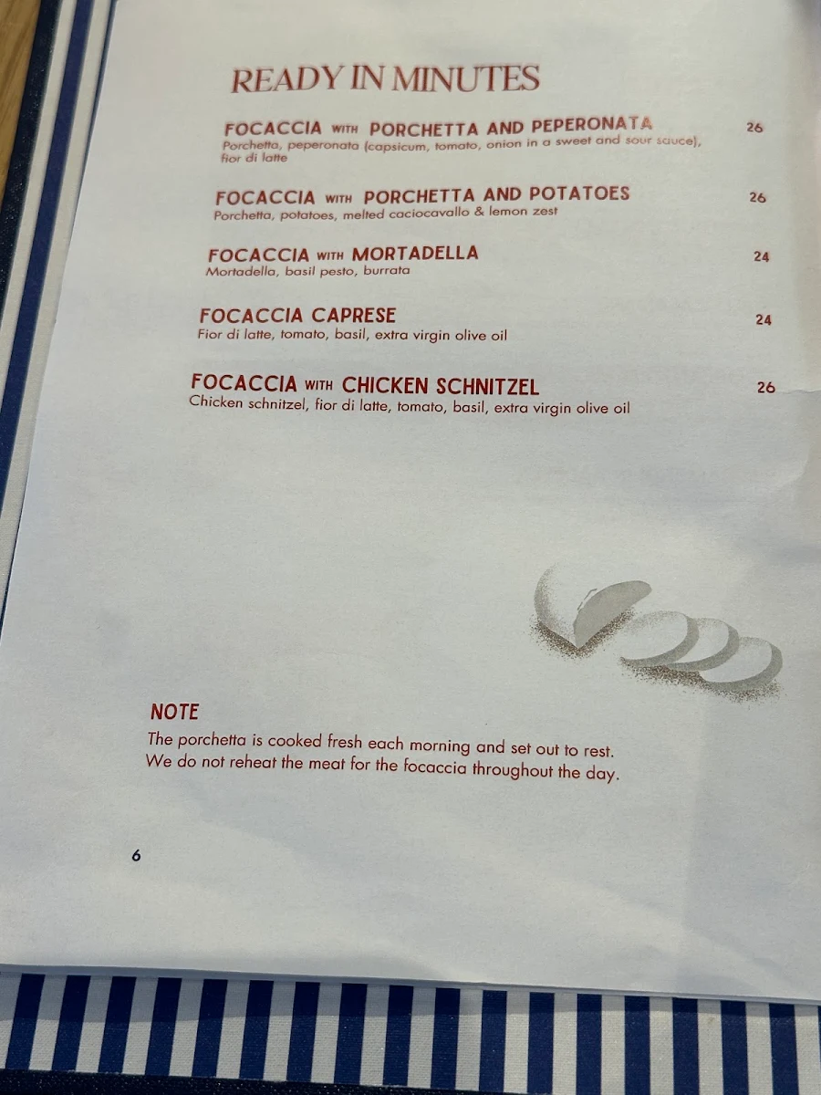 Menu, That's Amore Cheesery