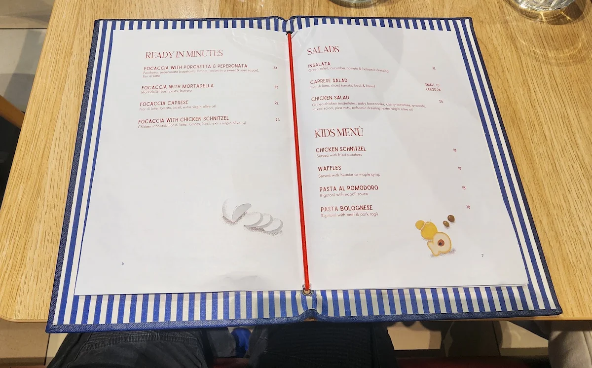 Menu, That's Amore Cheesery