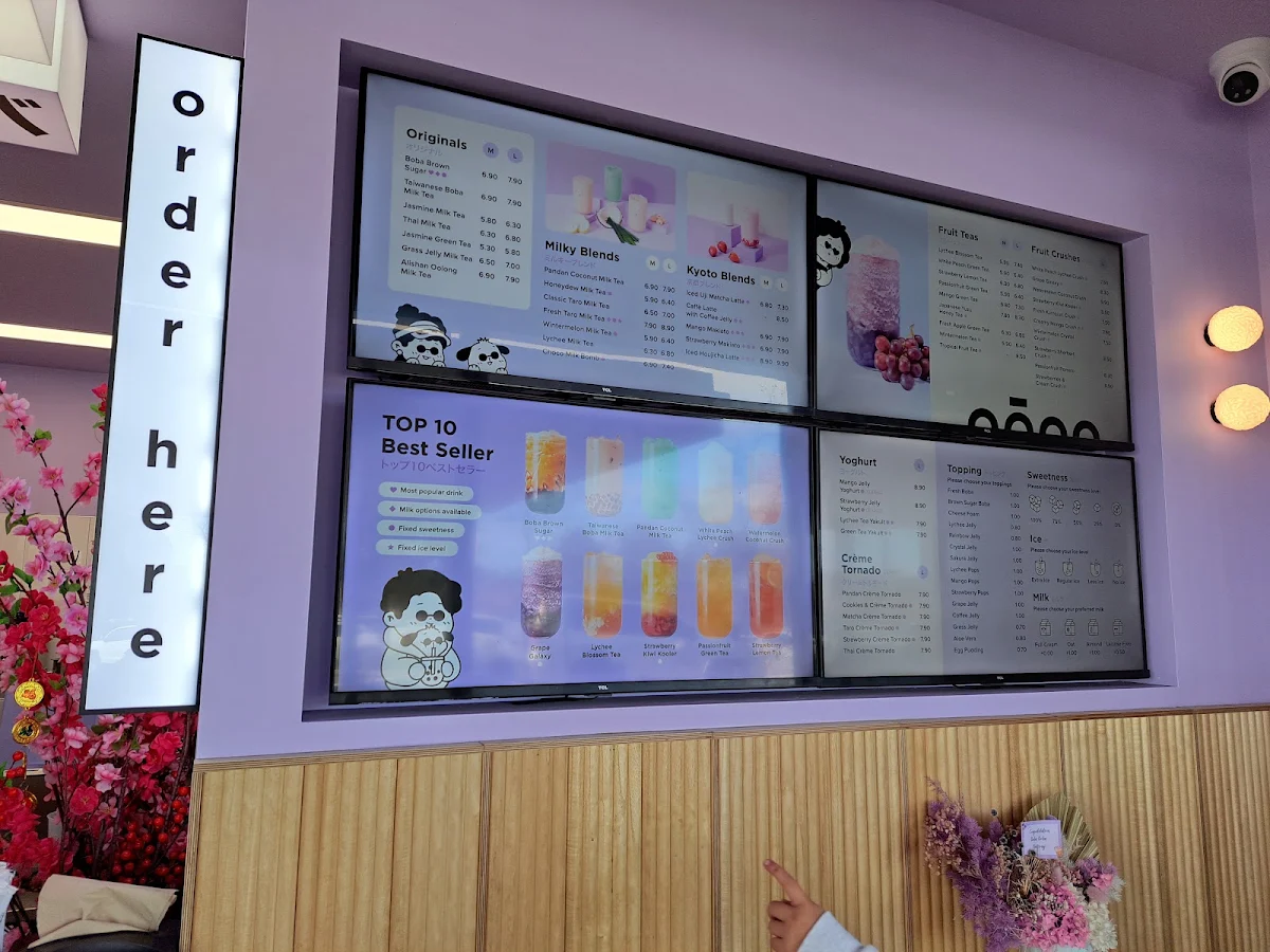 Menu, BOBABOBA KINGSWAY