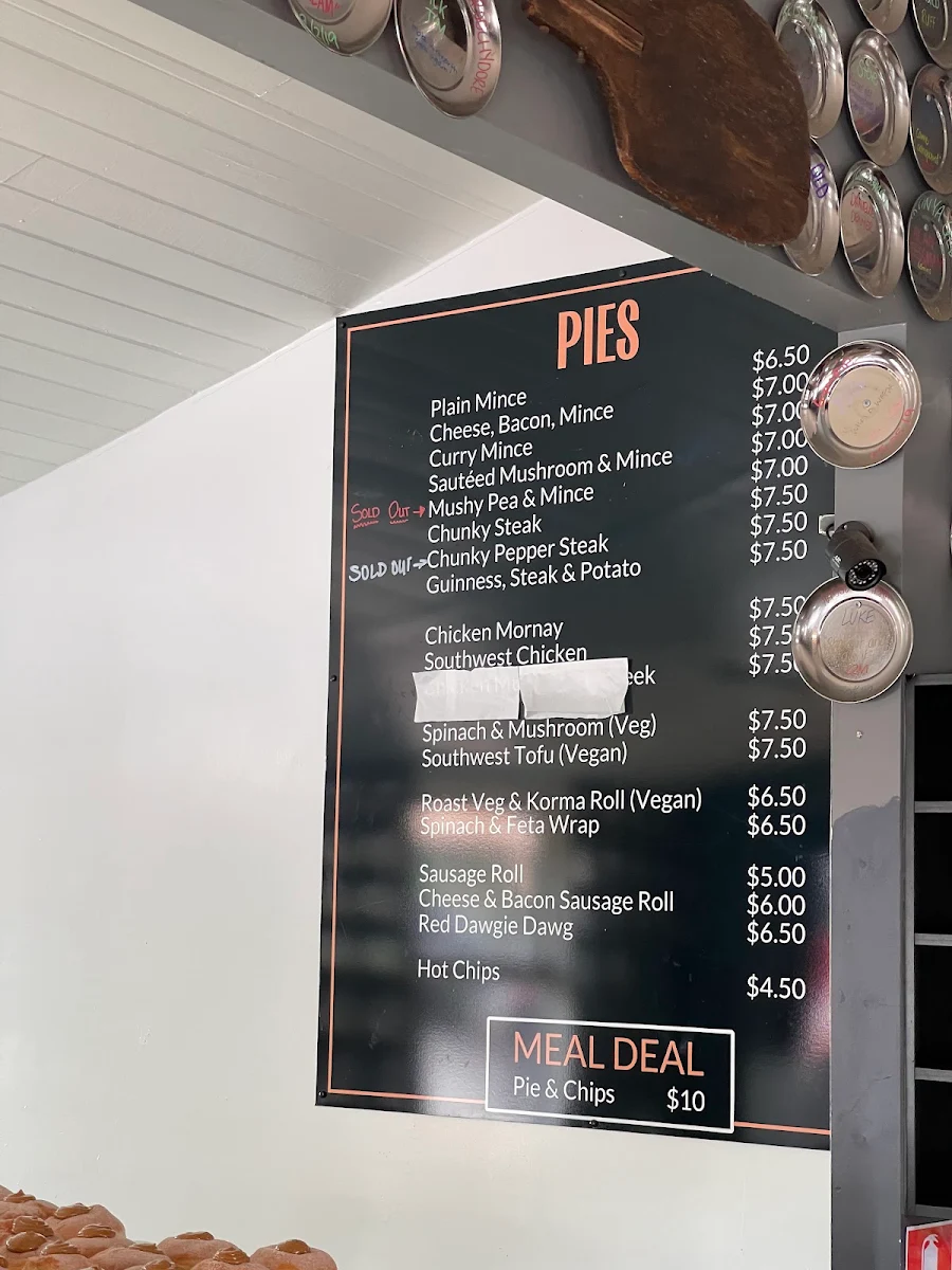 Menu, Kenilworth Bakery