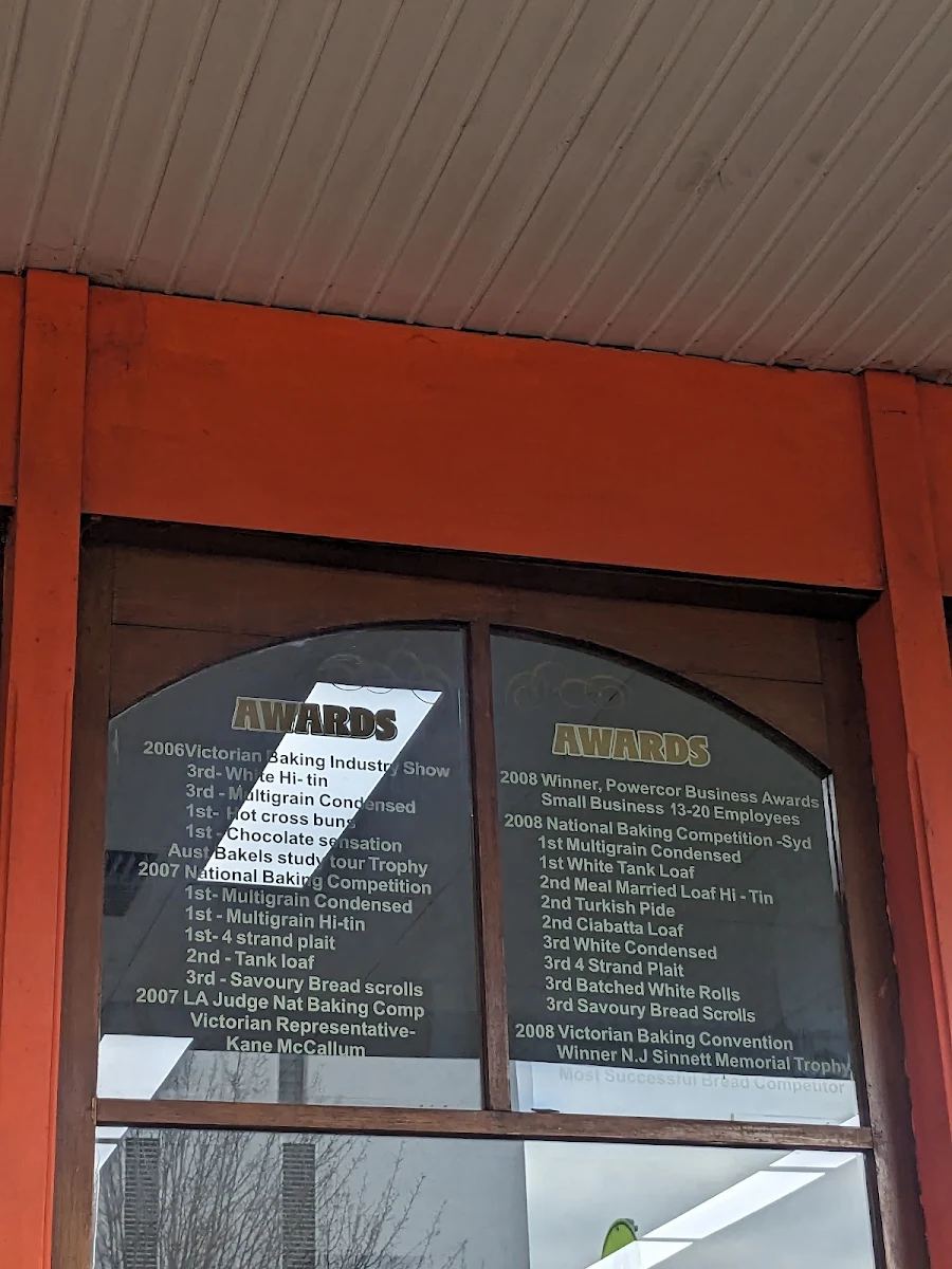 Menu, Waack's Bakery Horsham