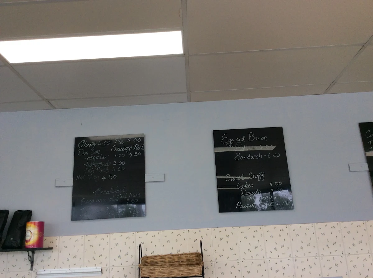 Menu, Kelletts Cafe