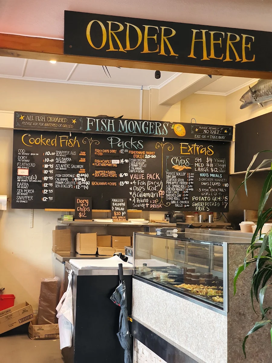 Menu, Burleigh Heads Fishmongers