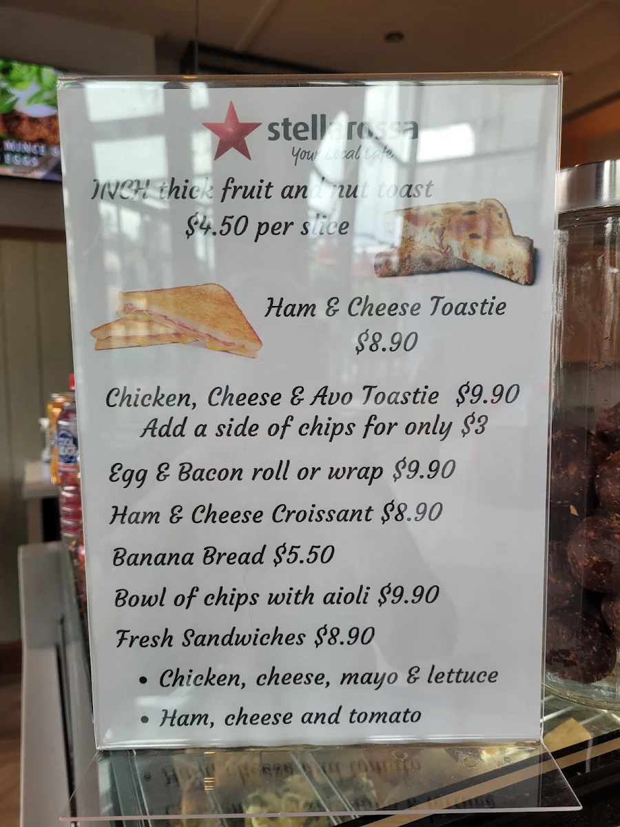 Menu, Stellarossa Aspley