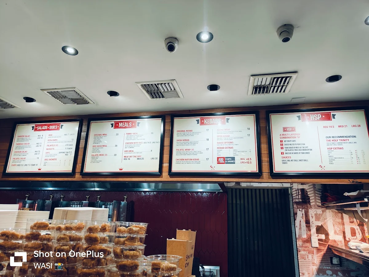 Menu, Kebab Nation Watsonia