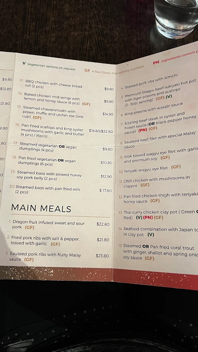 Menu, Fusion & Dumplings House