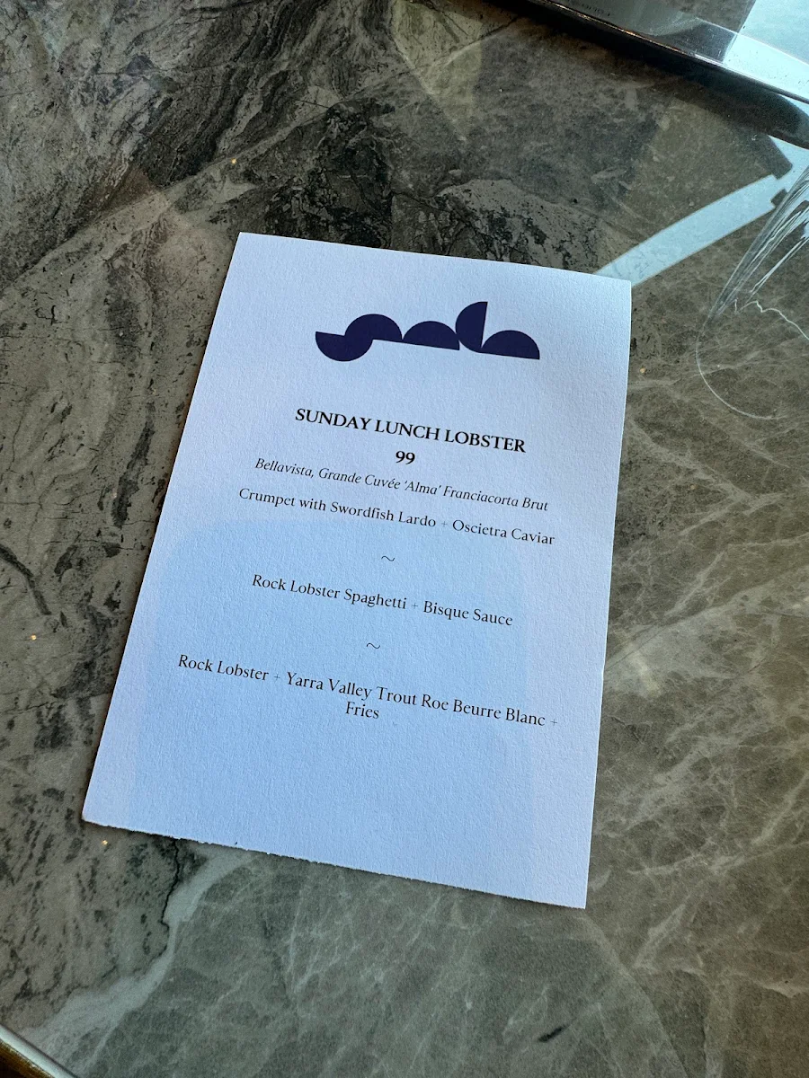 Menu, Sala