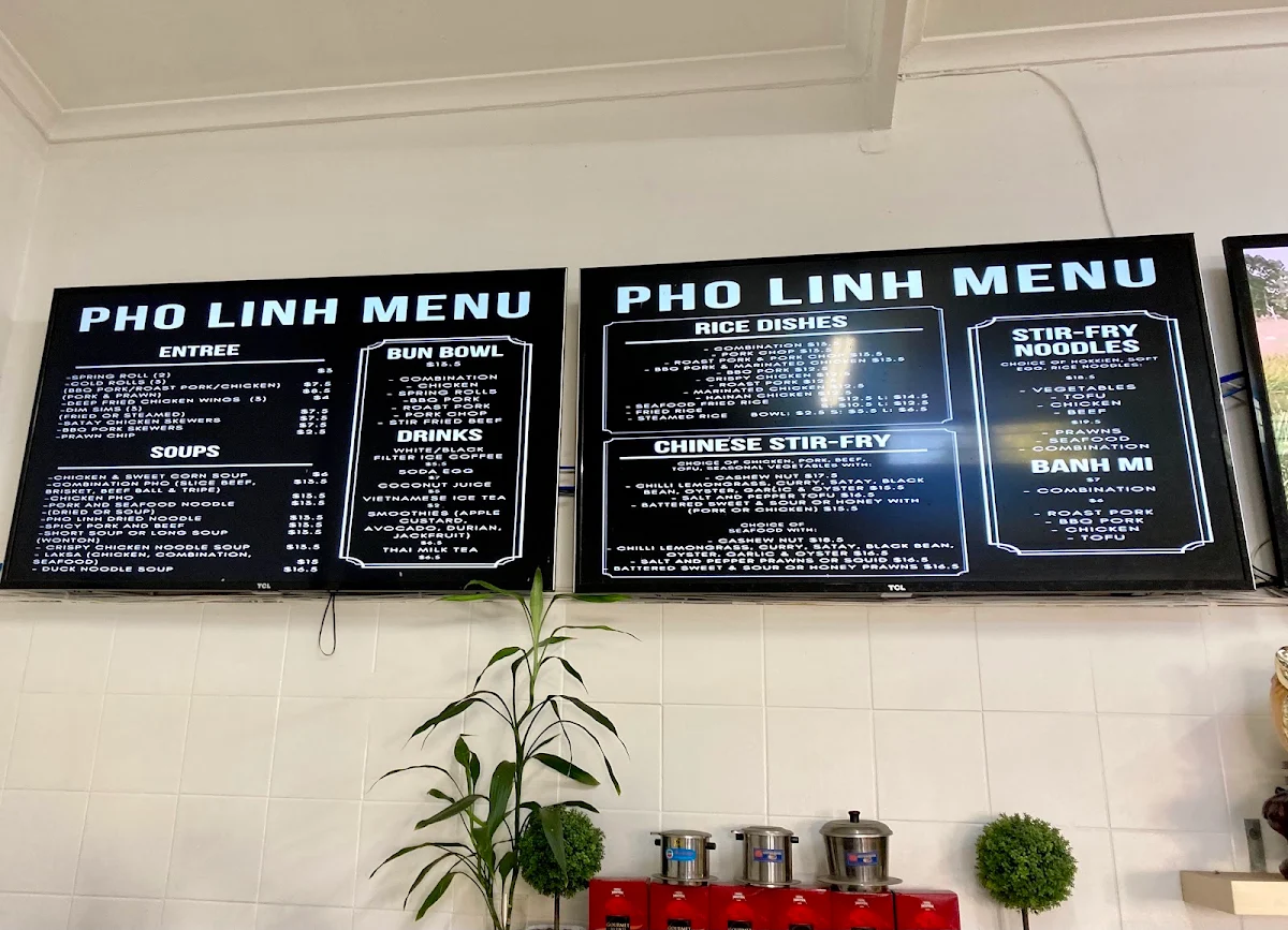 Menu, Pho Linh