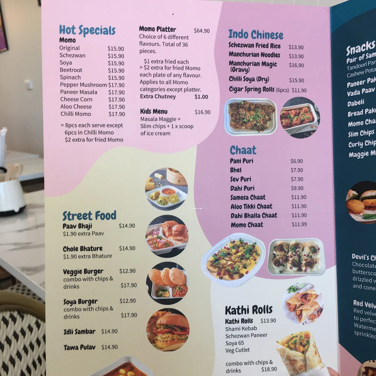 Menu, Icy Spicy West Pennant Hills - Ice Cream and Fast Food