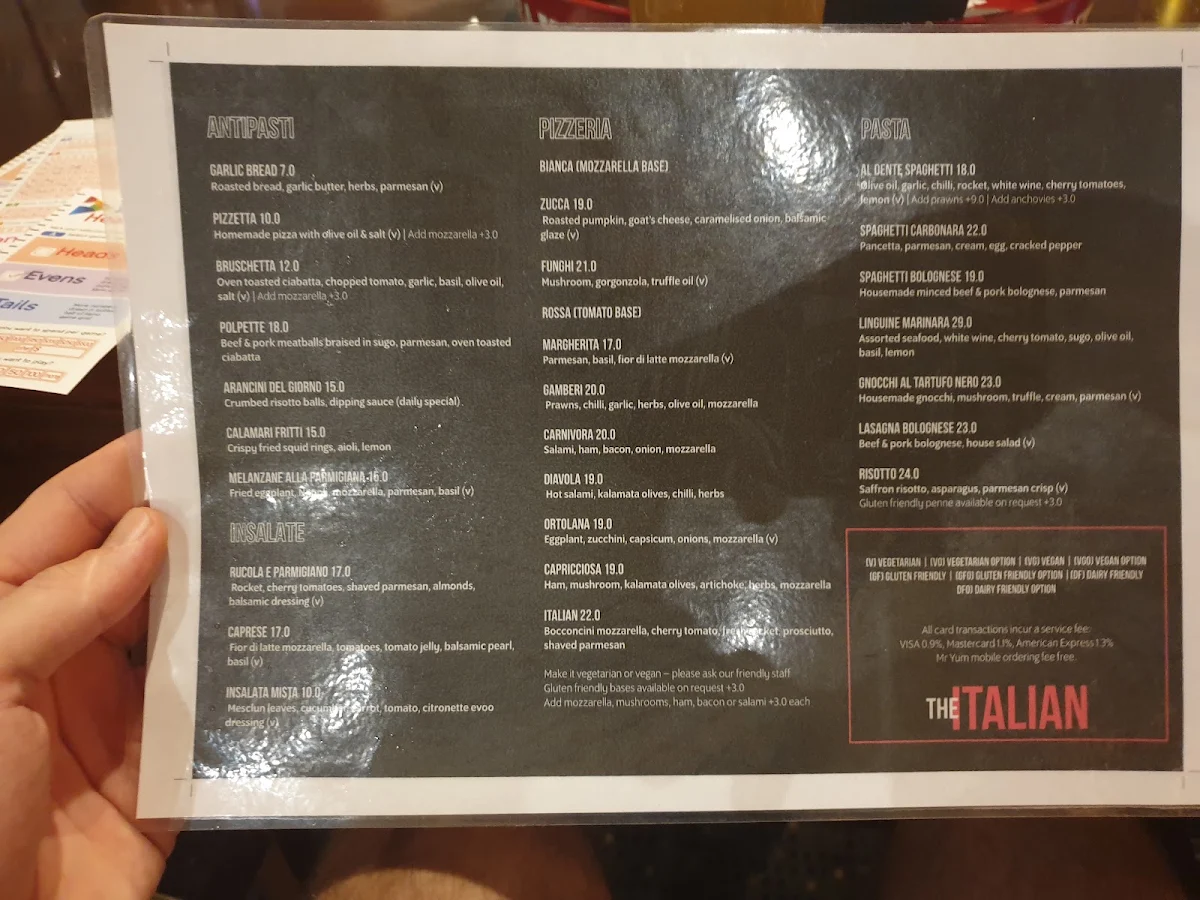 Menu, Cannon Hill Tavern