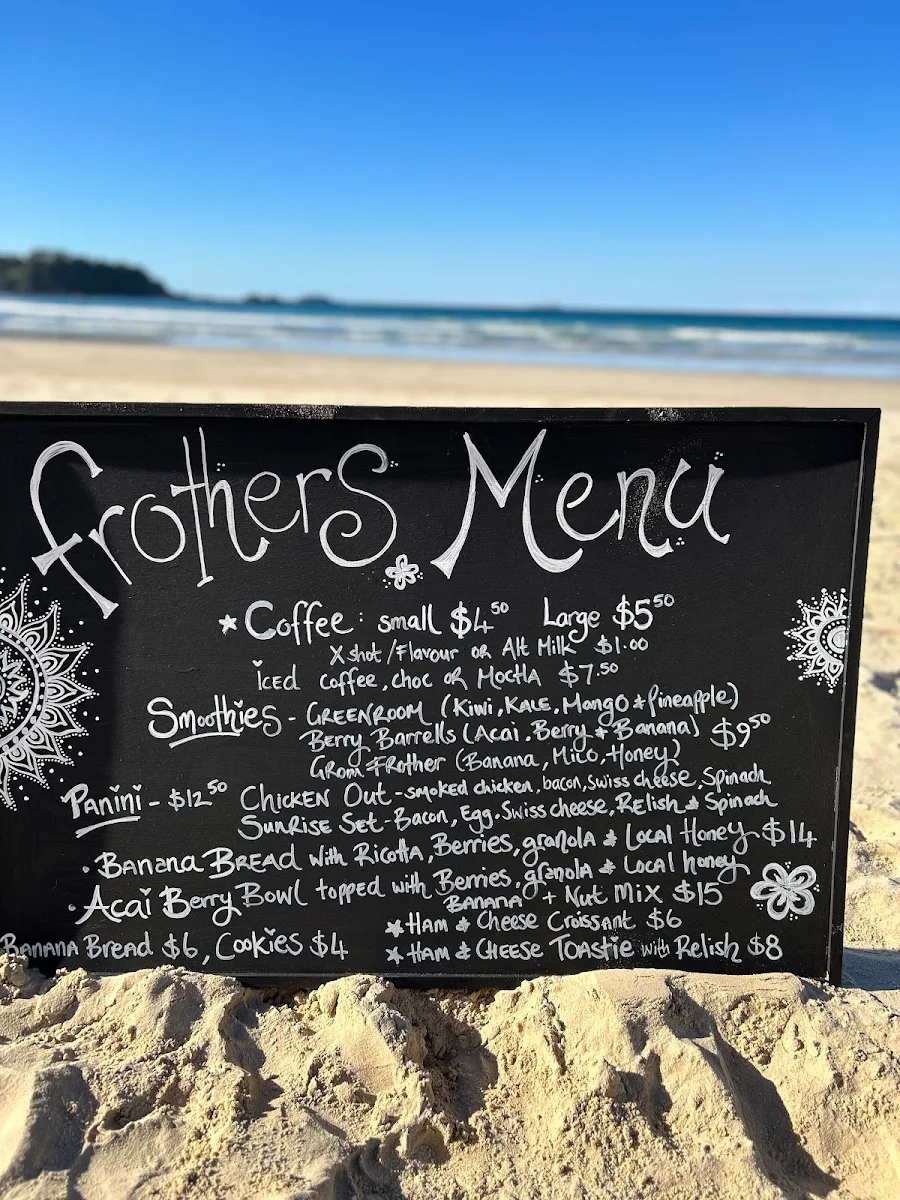 Menu, Frothers