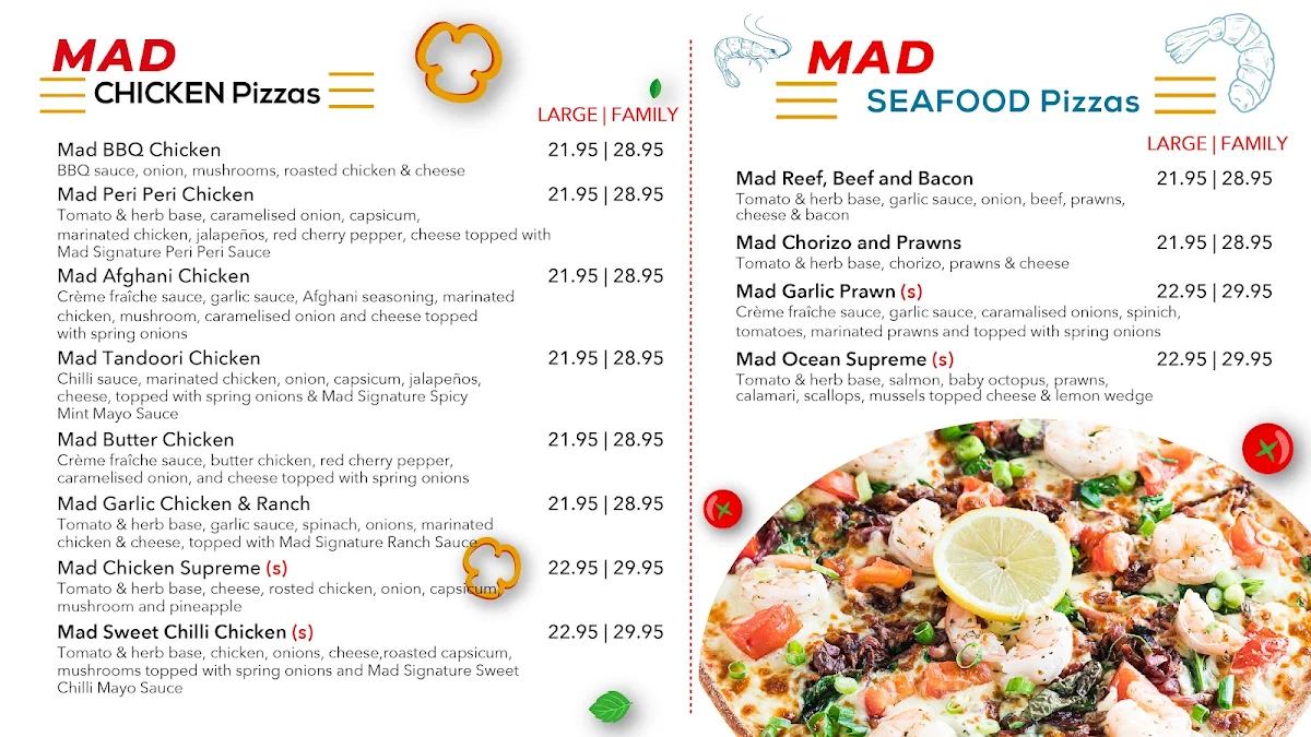 Menu, Mad Toppings Pemulwuy