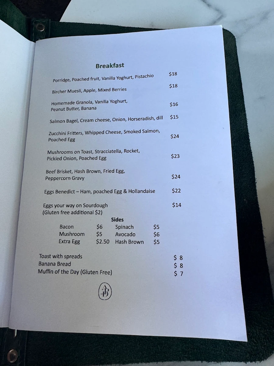 Menu, Albert Park Deli