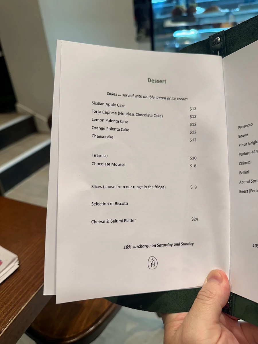 Menu, Albert Park Deli