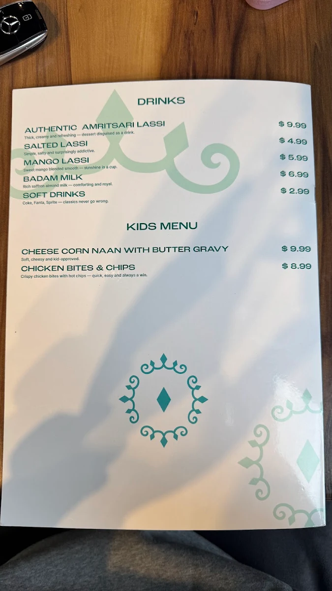 Menu, Krispy kulcha & sweets