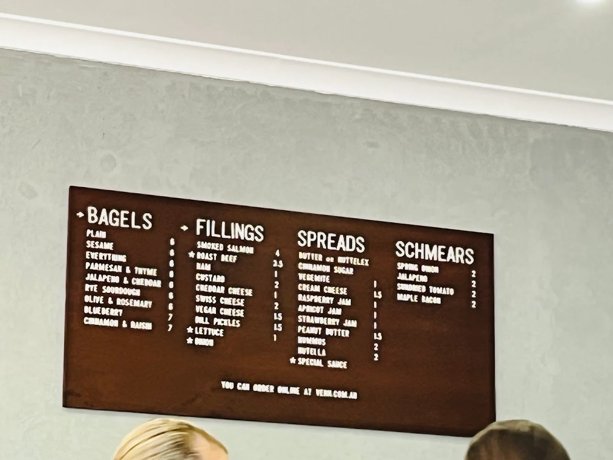 Menu, Venn Coffee - East Victoria Park