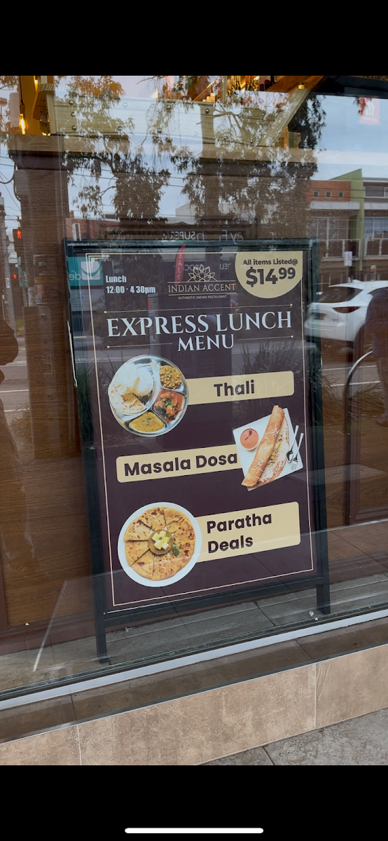 Menu, Indian Accent Cuisine