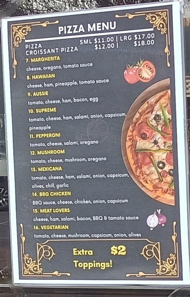 Menu, Yi Ho Ac mL Patisserie