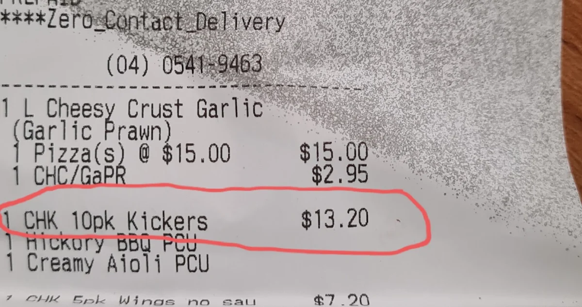 Menu, Domino's Pizza Cherrybrook NSW