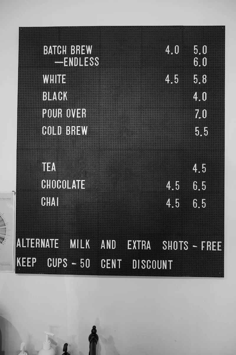 Menu, b3 Coffee