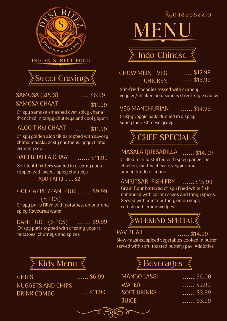 Menu, Desi Bitez