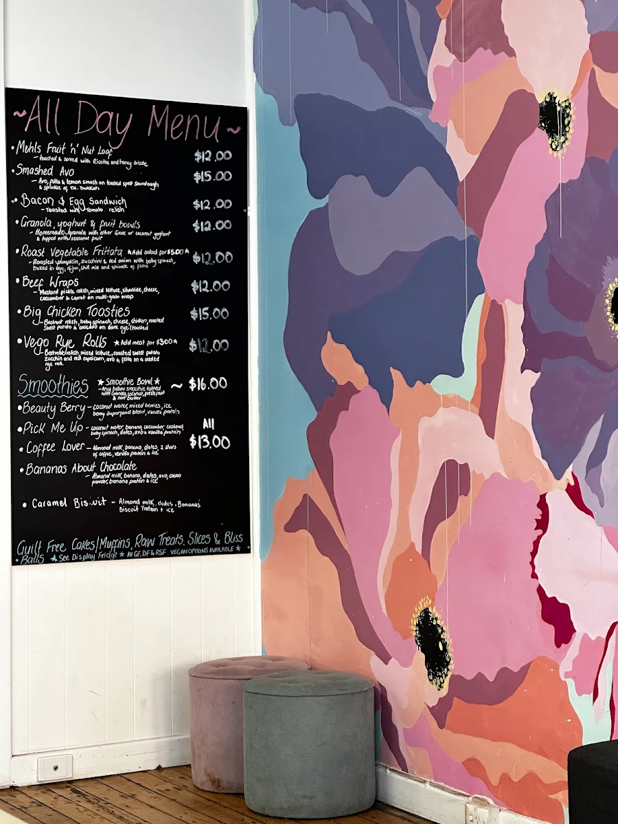 Menu, 2B Nourished Kapunda