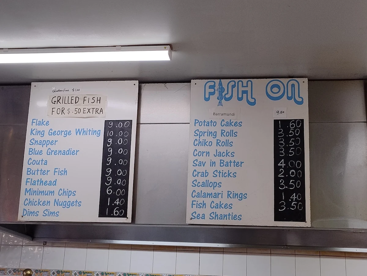 Menu, Fish on Barkly