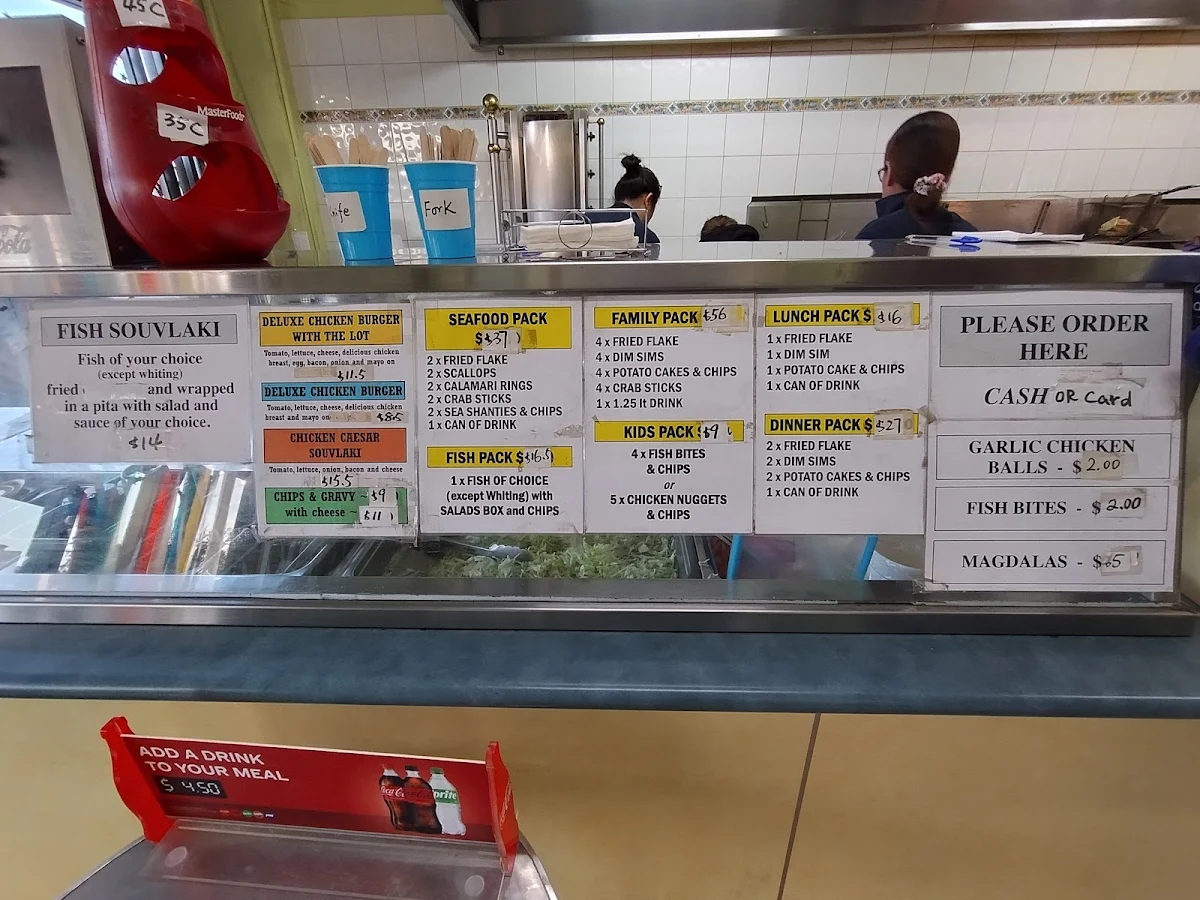 Menu, Fish on Barkly