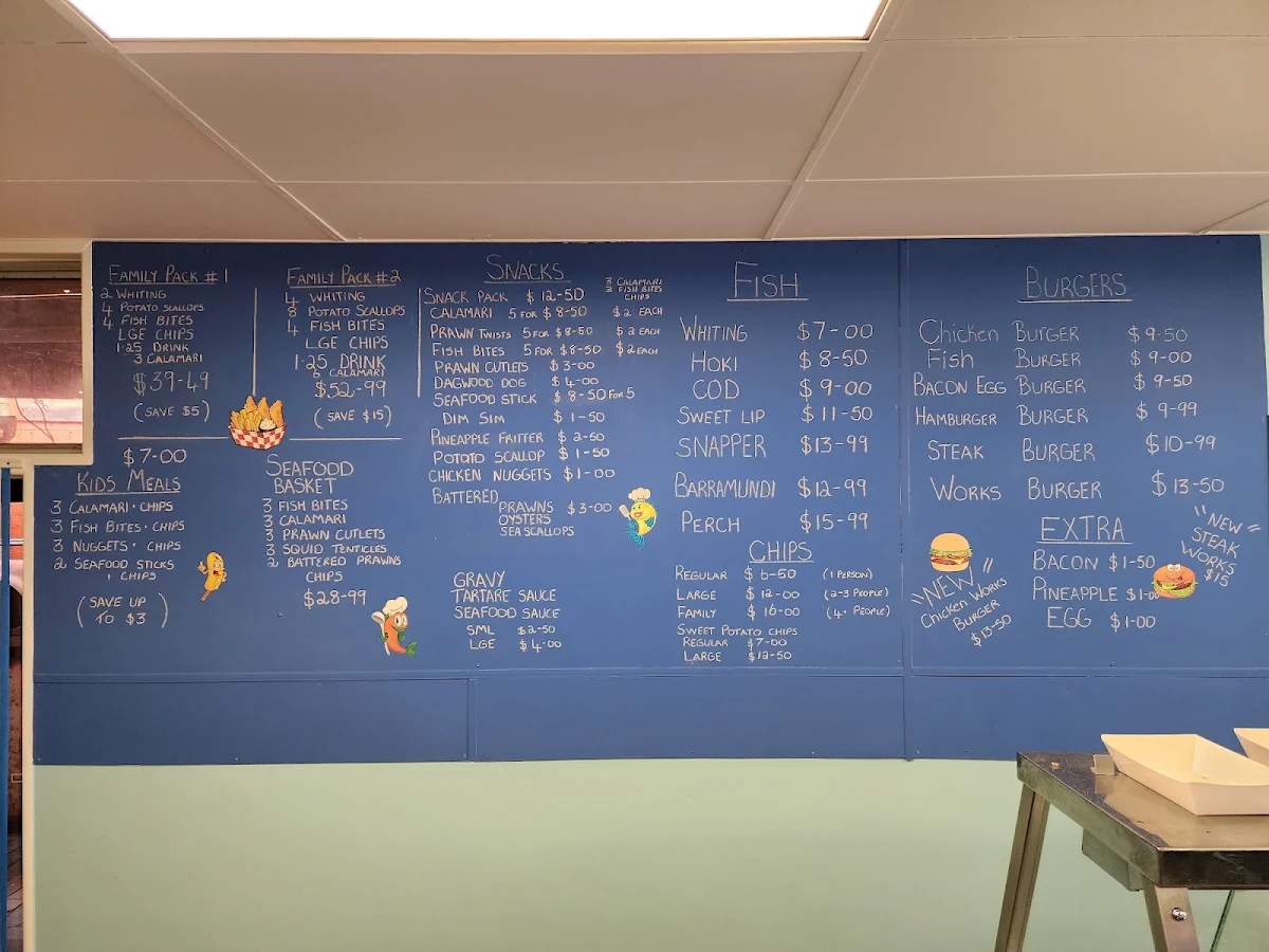 Menu, Kerrytown Takeaway Oakey
