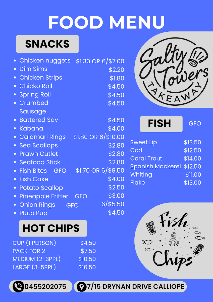 Menu, Salty towers