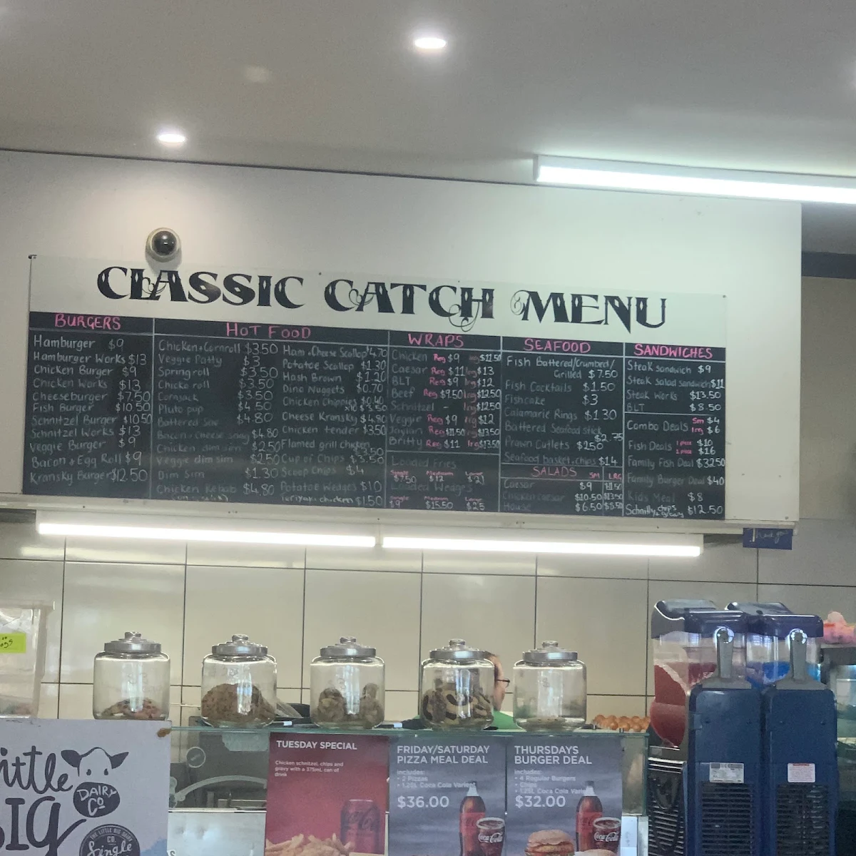 Menu, The Classic Catch Cafe