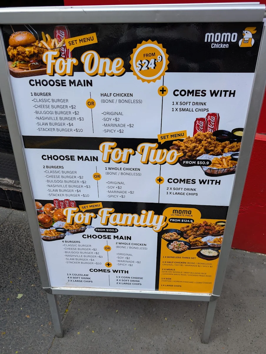 Menu, Momo Chicken