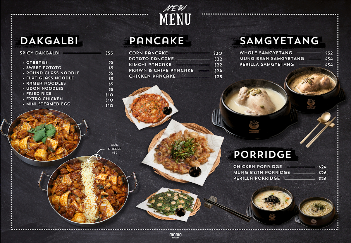Menu, Momo Chicken