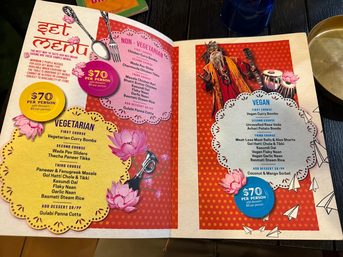 Menu, Masala Theory - Surry Hills