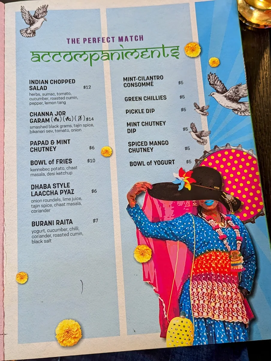 Menu, Masala Theory - Surry Hills
