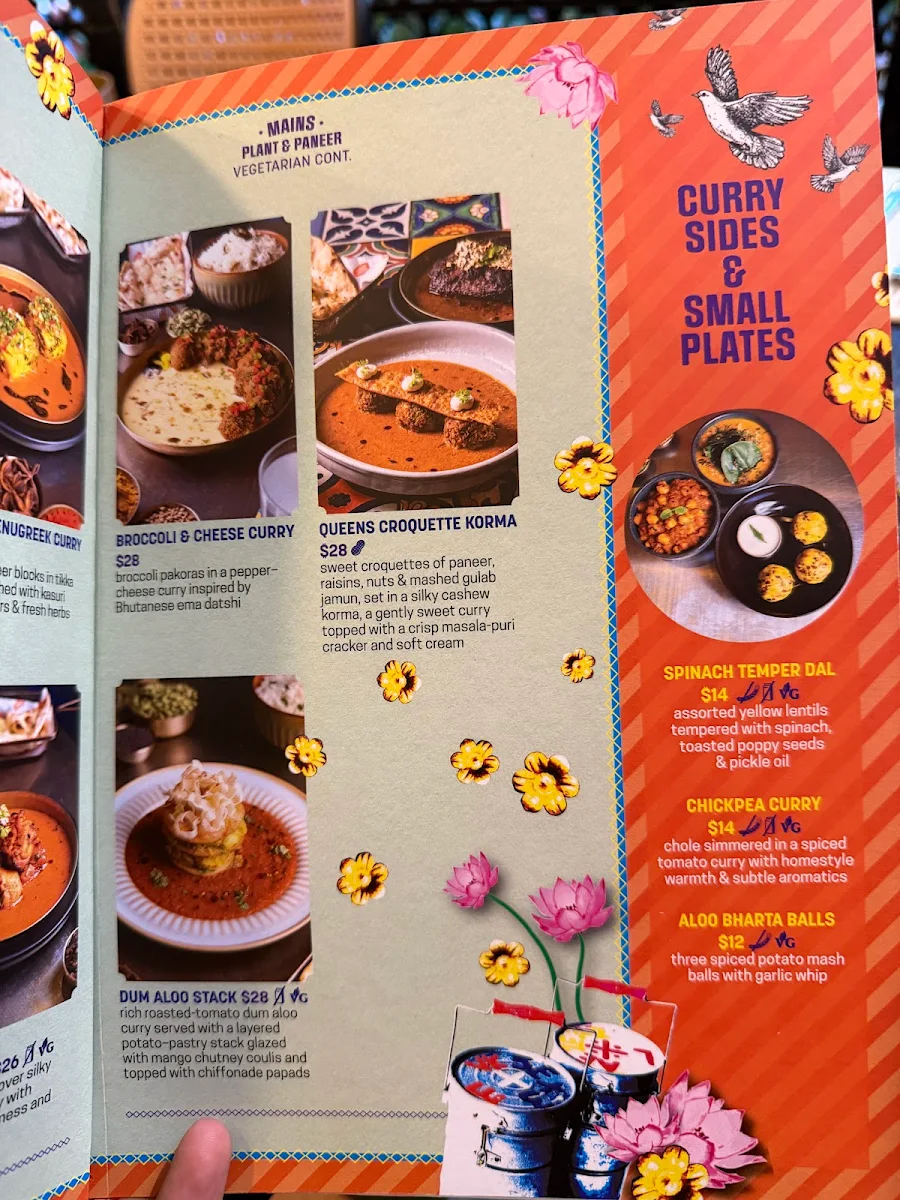 Menu, Masala Theory - Surry Hills