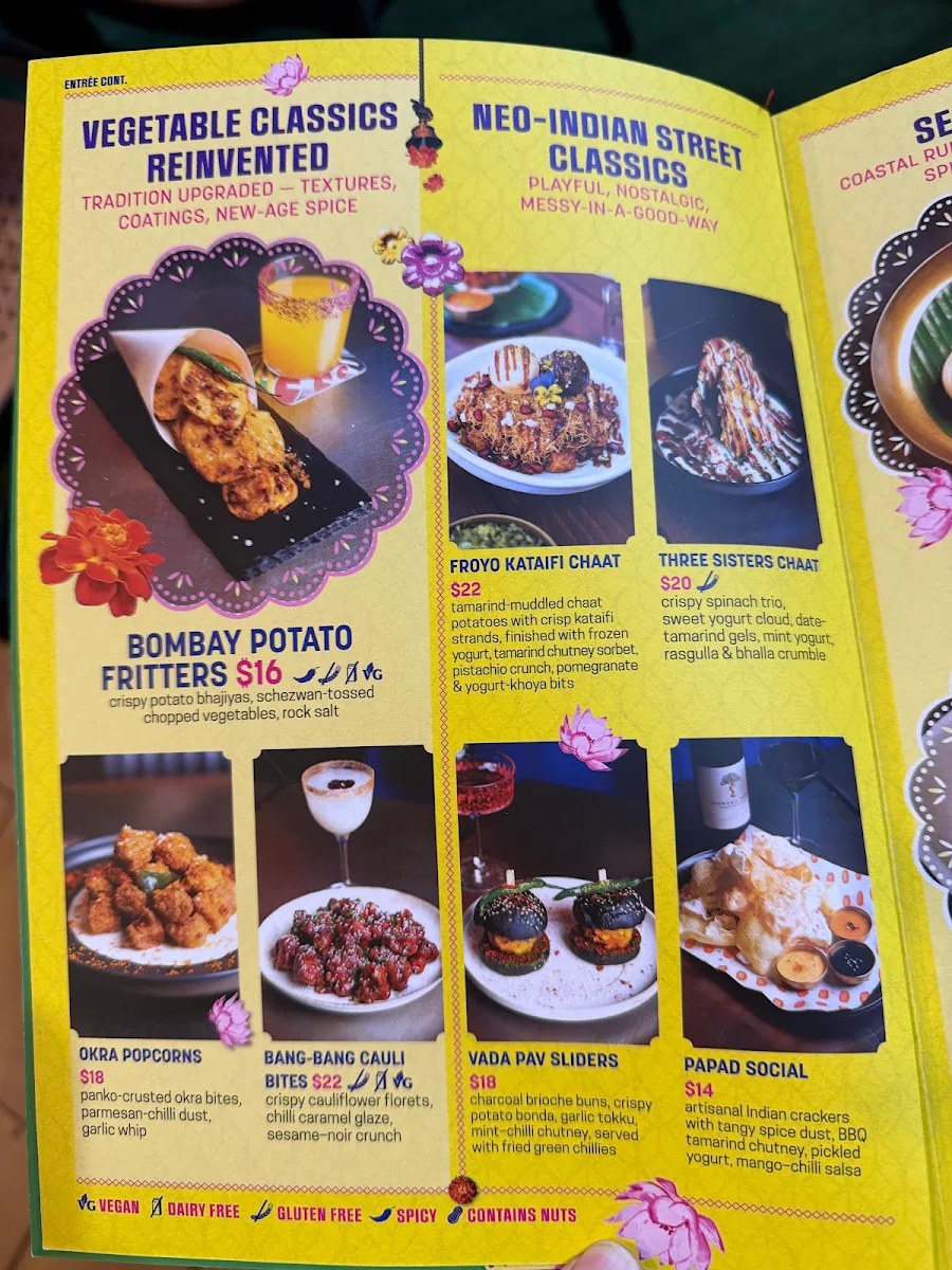 Menu, Masala Theory - Surry Hills