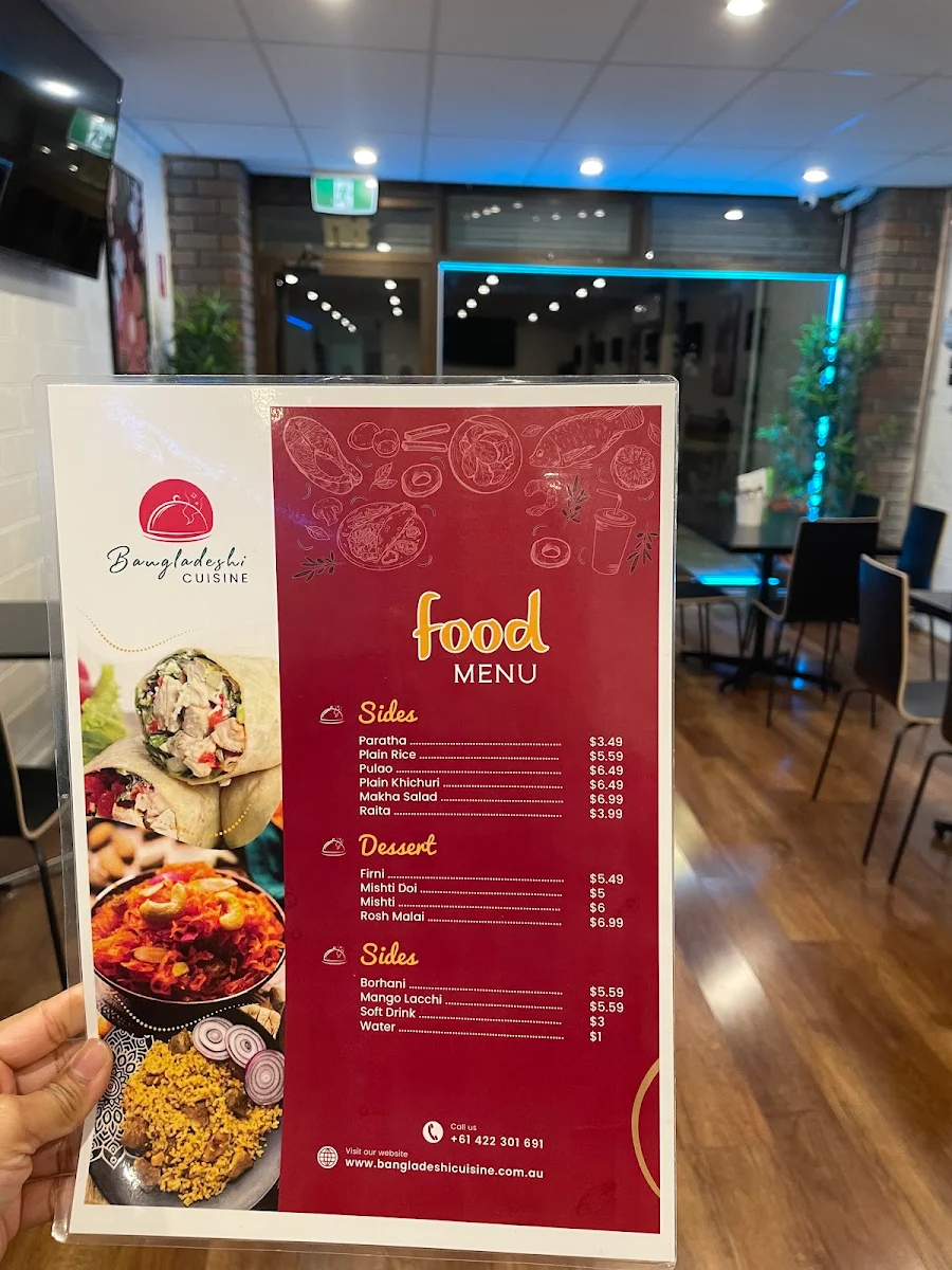 Menu, Bangladeshi Cuisine