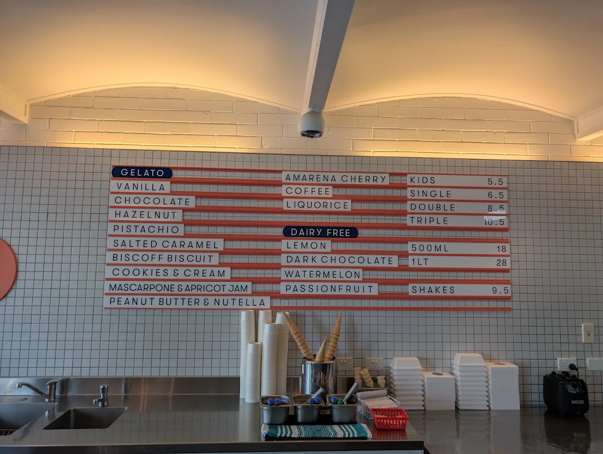 Menu, Isola Gelato