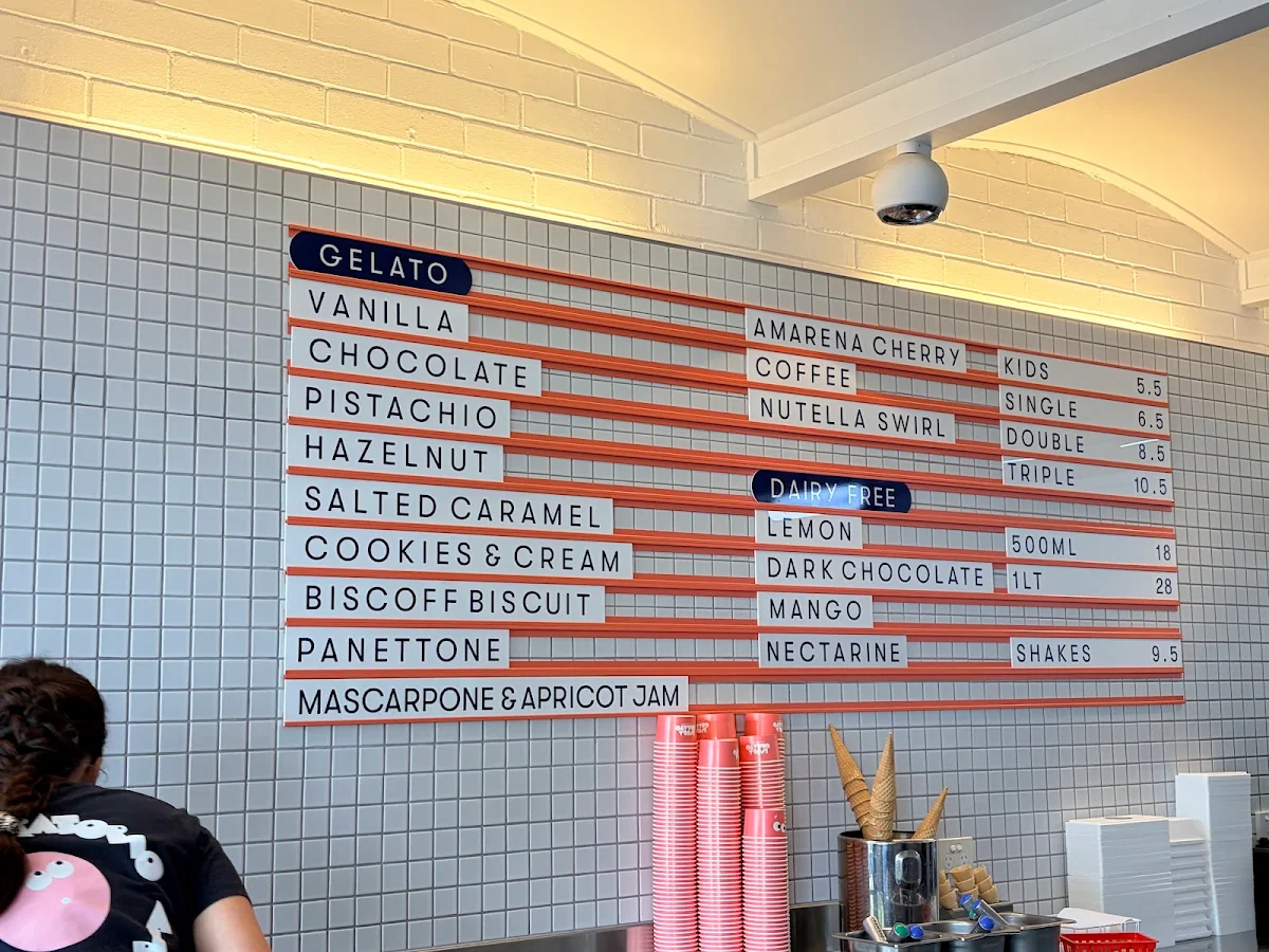 Menu, Isola Gelato
