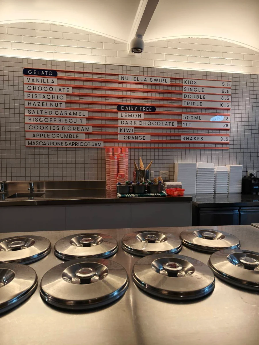 Menu, Isola Gelato
